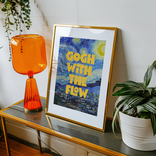 Gogh With the Flow art print, alternate view
