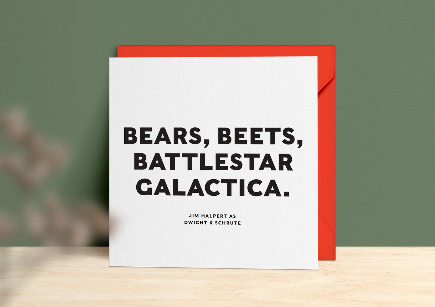 Bears Beets Battlestar Galactica Card