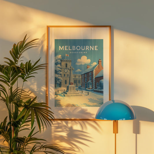 Winter in Melbourne Derbyshire Art Print