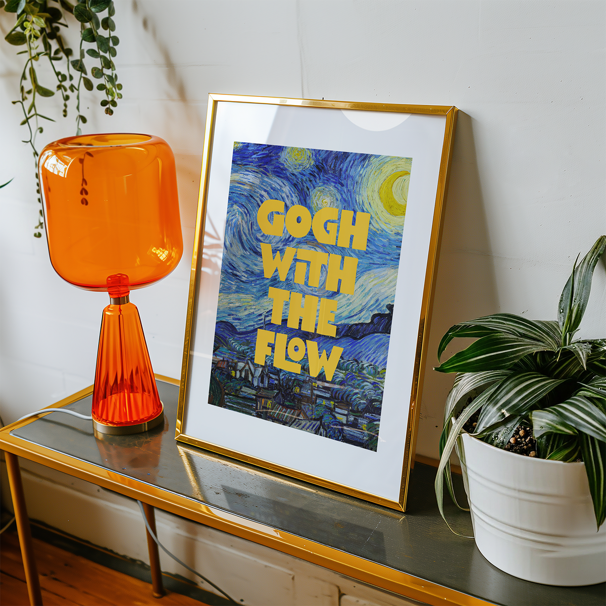 Gogh With the Flow art print, alternate view