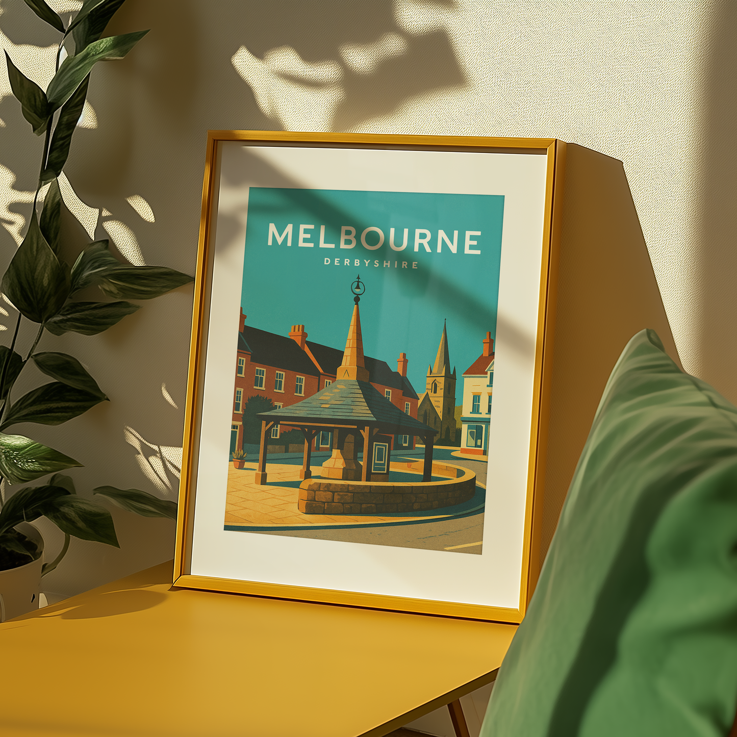 Melbourne Derbyshire Travel Poster