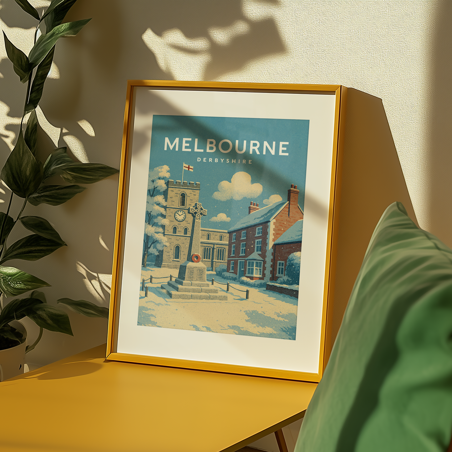 Winter in Melbourne Derbyshire Art Print