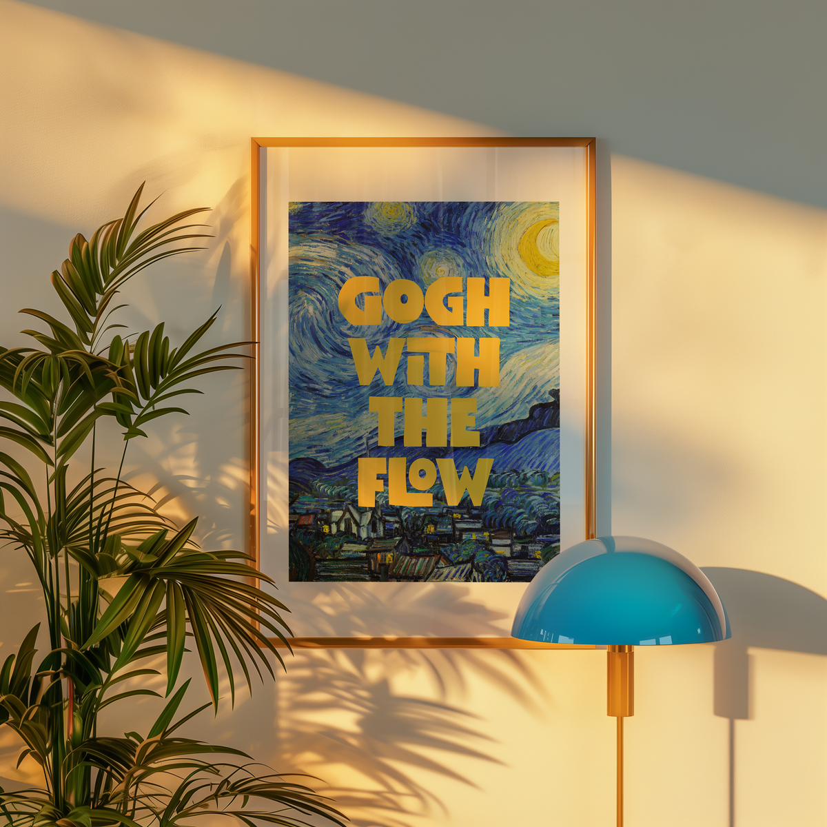 Gogh With the Flow art print, detail