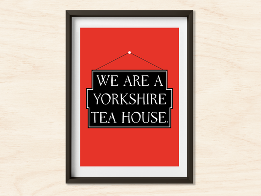 Yorkshire tea house travel poster print