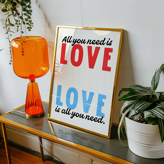 All You Need Is Love art print, alternate view