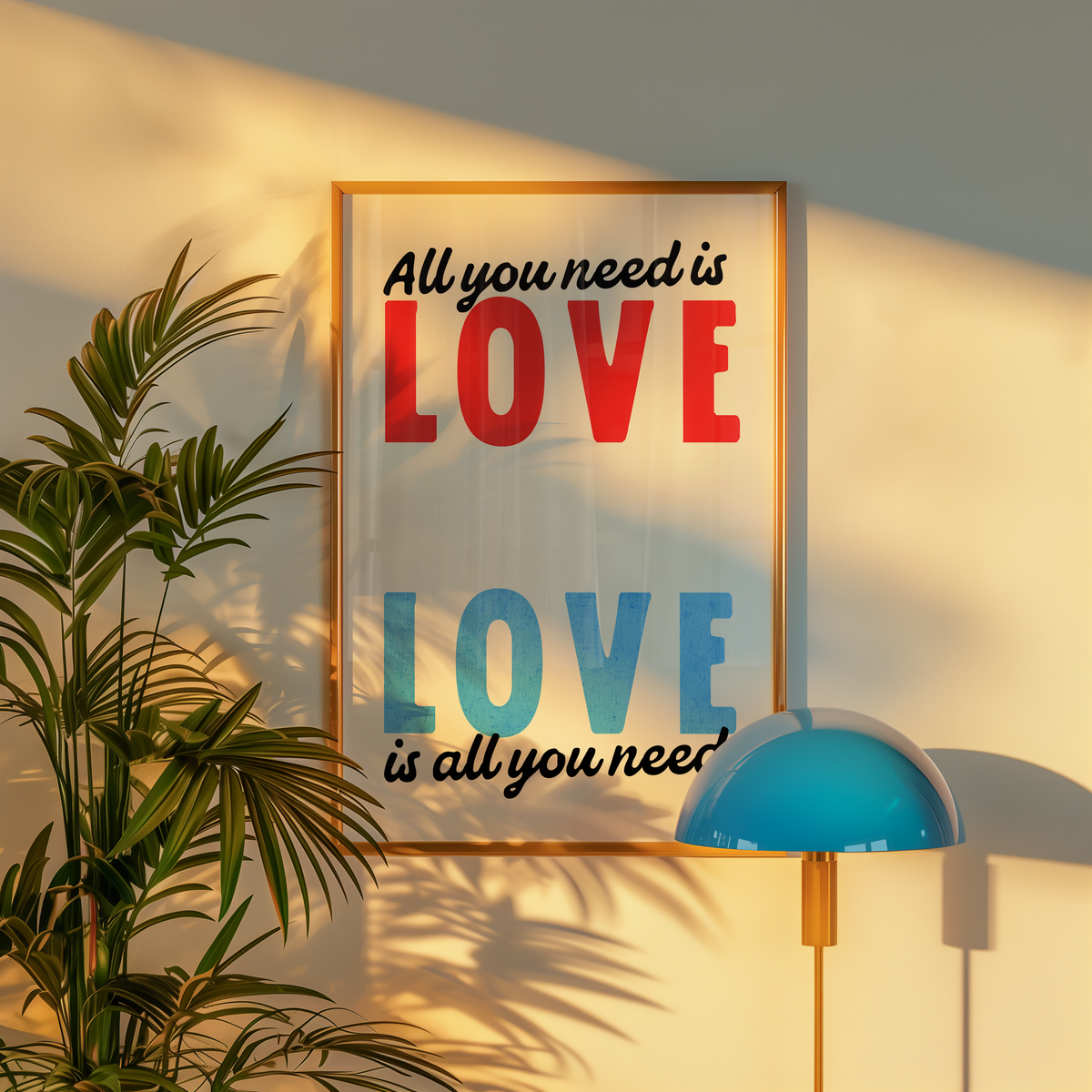 All You Need Is Love art print, detail