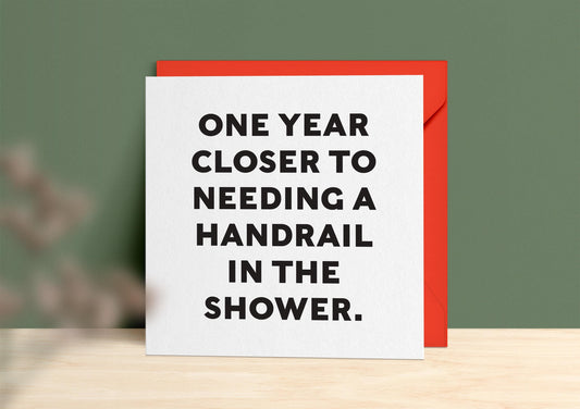 Funny Hand Rail Birthday Card