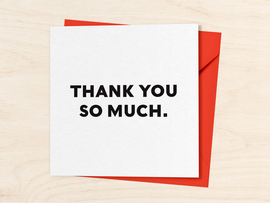 Thank You So Much Card