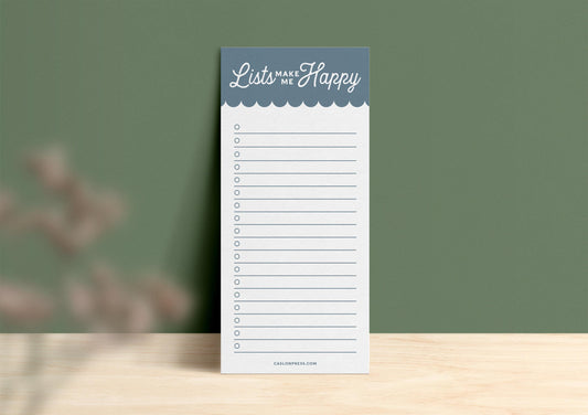 Lists Make Me Happy Notepad