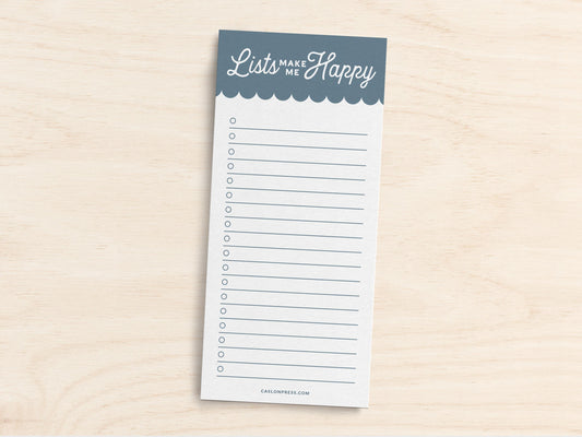 Lists Make Me Happy Notepad