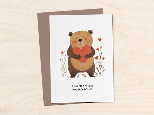 You Mean The World To Me Card