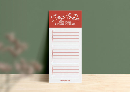 Things To Do Jotter Pad - Forgetting Funny To Do List