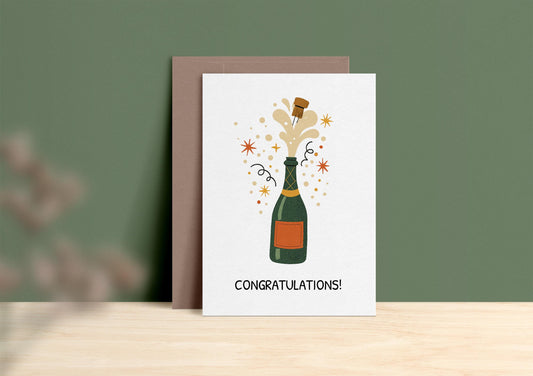 Champagne Congratulations Card