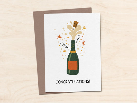 Champagne Congratulations Card
