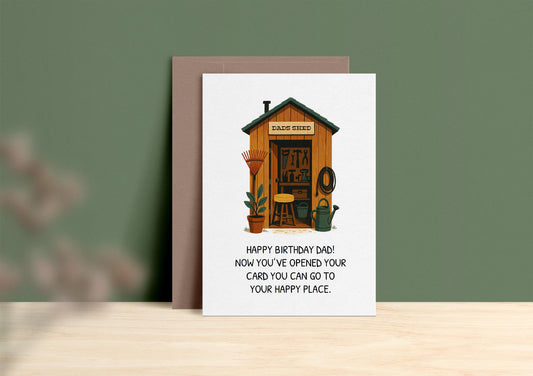 Dad's Garden Shed Birthday Card