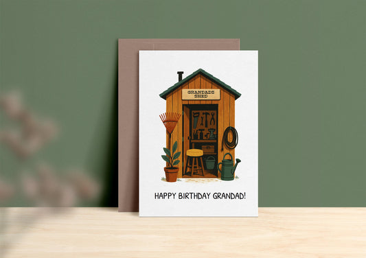 Grandad Garden Shed Birthday Card
