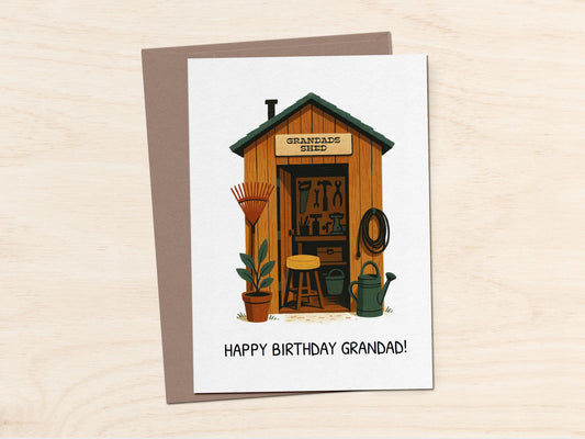 Grandad Garden Shed Birthday Card