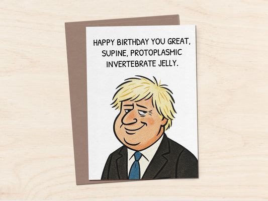 Funny Boris Johnson Birthday Card