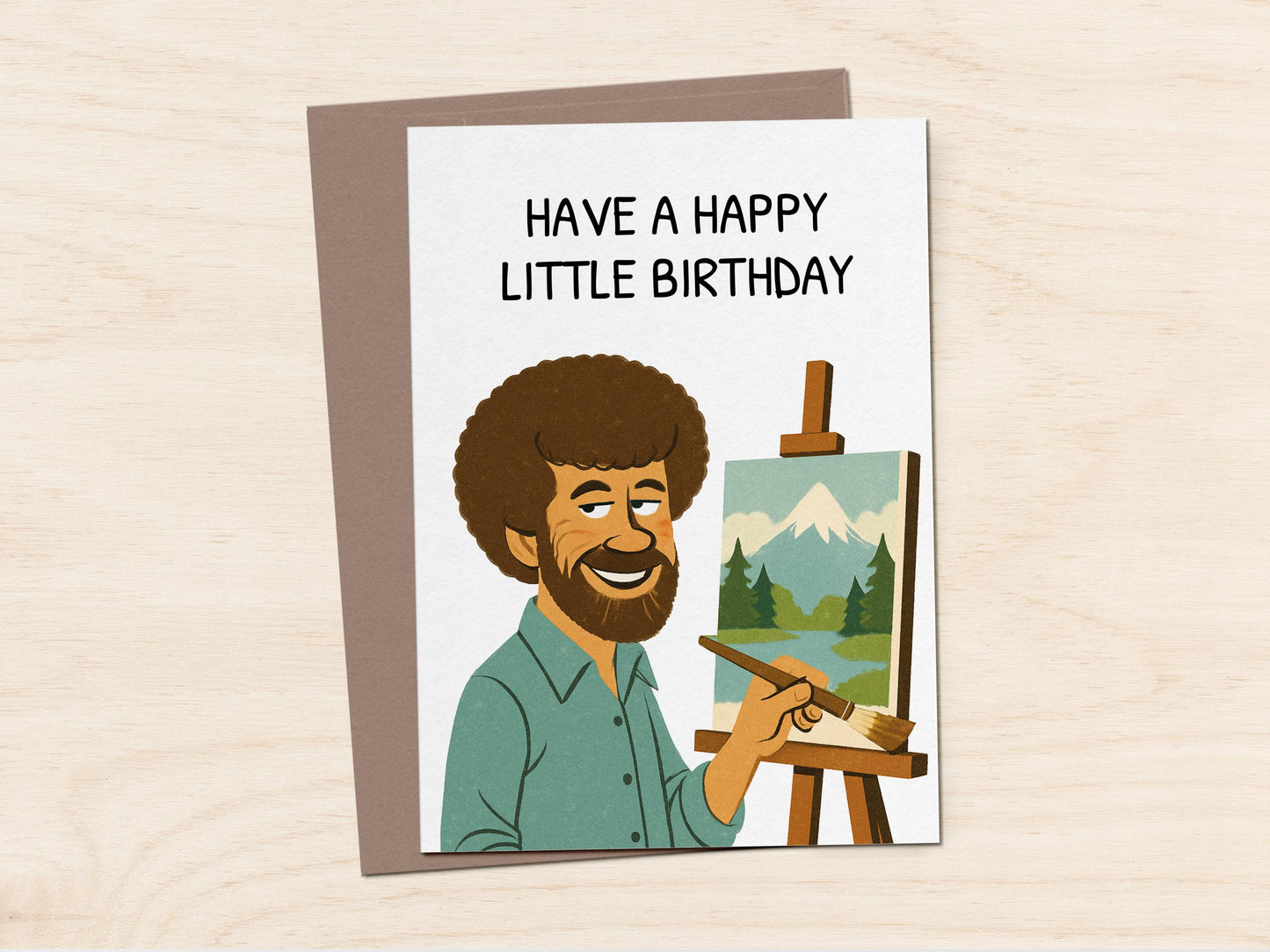 Bob Ross Birthday Card