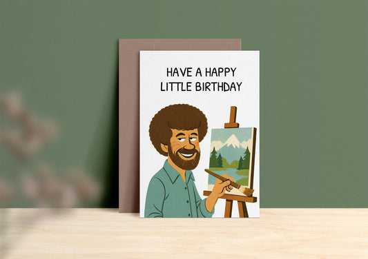 Bob Ross Birthday Card