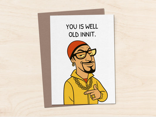 Ali G Birthday Card
