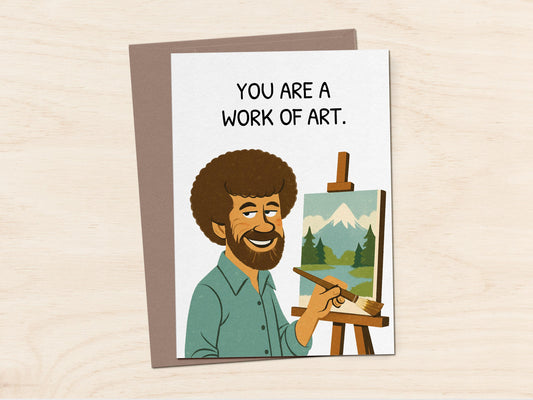 'Work of Art' Bob Ross Card