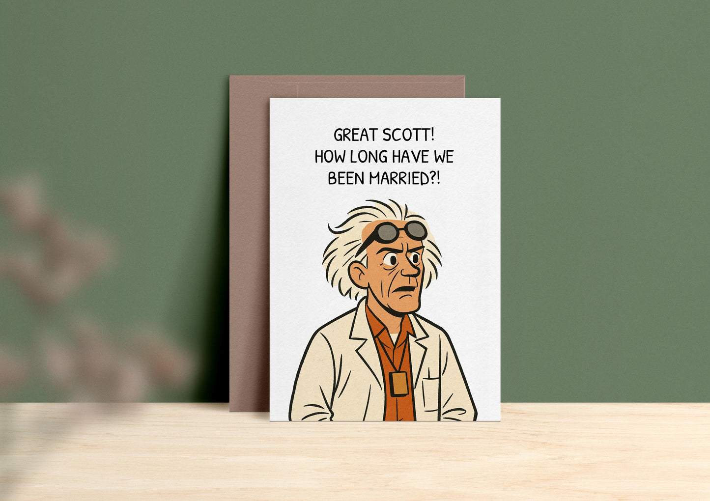 Doc Brown Anniversary Card
