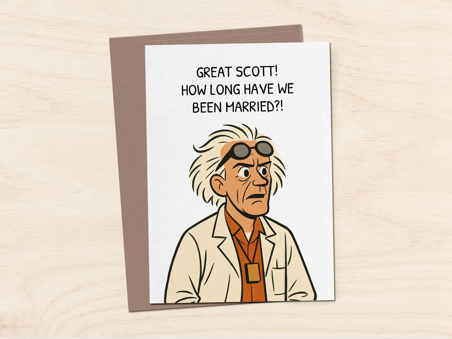 Doc Brown Anniversary Card