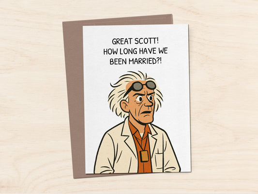 Doc Brown Anniversary Card