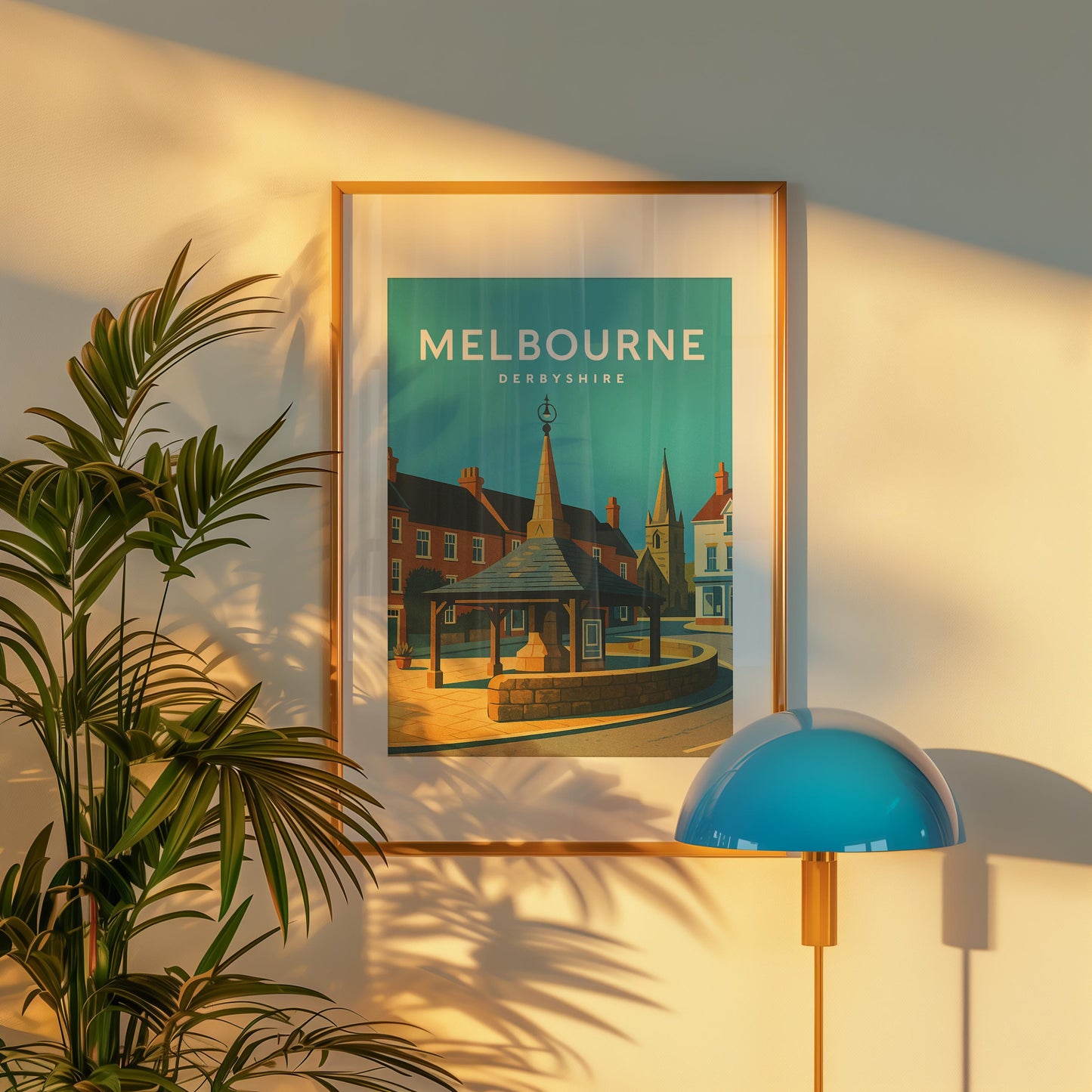 Melbourne Derbyshire Travel Poster