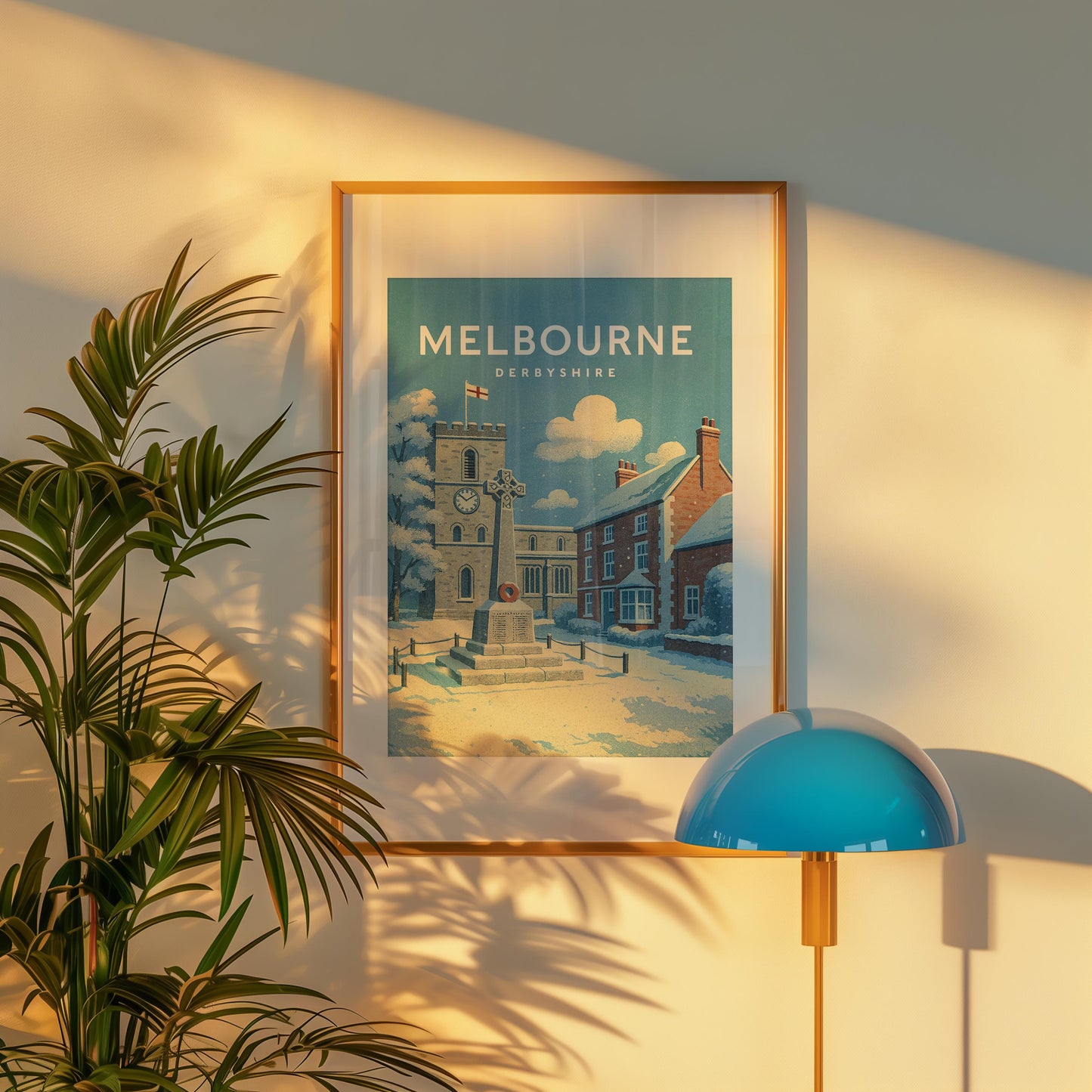Winter in Melbourne Derbyshire Art Print